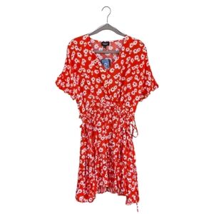 Boutique Daisy Print Dress with Adjustable Side Ties